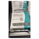 Lot of 4 Tranquility Essential Breathable Briefs - Heavy Medium 12ct - Retail: $15