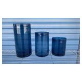Cobalt Blue Glass Tumbler Set - Retail: $35