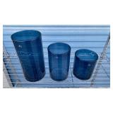 Cobalt Blue Glass Tumbler Set - Retail: $35