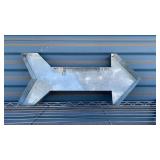 Retro Industrial Metal Arrow Sign - Retail: $45