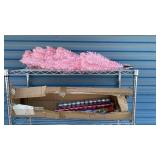Pink Artificial Christmas Tree with Ornament Box - Retail: $45