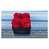 Immortal Fleur Preserved Roses In A Box, Preserved Flowers, Forever Roses Box, Mom Birthday Gifts, Flowers for Delivery Prime Birthday, Valentines Day Flowers for Wife, Red 4