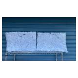 Lot of 2 Artificial White Hydrangea Flower Wall Panel