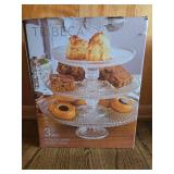 Tribeca 3-Tier Crystal Glass Dessert Tower - Retail: $35