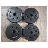 2KG Standard Weight Plates Set of 4 - Retail: $20