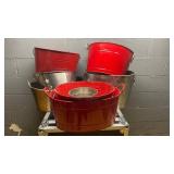 Lot of metal ice buckets "used"