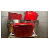 Lot of metal ice buckets "used"