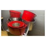 Lot of metal ice buckets "used"