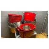 Lot of metal ice buckets "used"