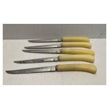 Set of 5 Classic Bone Handle Stainless Steel Knives - Retail: $45