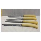Set of 5 Classic Bone Handle Stainless Steel Knives - Retail: $45