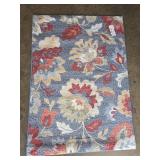 Floral Area Rug in Blue and Red - Retail: $125