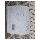 Black and White Geometric Pattern Area Rug - Retail: $89