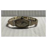 1920s Art Deco White Gold Filled Ladies Wristwatch