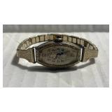 1920s Art Deco White Gold Filled Ladies Wristwatch