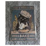 Black Cat Chef Metal Sign - That