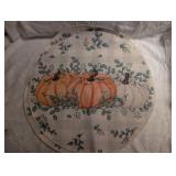 Round Fabric Pumpkin Placemats -4ct