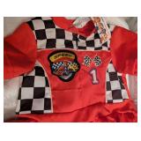 Red Racing Checkered Girls Dress