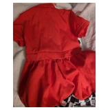 Red Racing Checkered Girls Dress