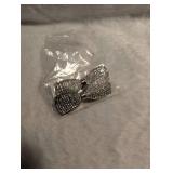 Crystal Rhinestone Bow Hair Clips Set - 2 ct