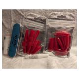 Red Extra Long Coffin Press-On Nails Set