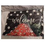 Whimsical Mushroom Welcome Garden Flag