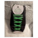 Maplefield Glow-in-the-Dark Silicone Shoelaces - 16 Pack
