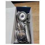 PWERAN Filtered Shower Head with Handheld, High Pressure Water Flow and Multiple Spray Modes Shower Head with Filter, Power Wash for Hard Water, Showerhead with ONOFF Switch for Pets Bath - Retail: $2