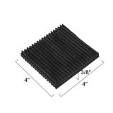 Air Jade Rubber Anti Vibration Pads, 4 x 4 x 38 inches Heavy Duty All-Rubber Vibration Isolation Mats for HVAC, Compressors, Treadmills, Air Conditioner Units, Washer, 4 Pack - Retail: $13