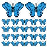 Wettarn  Butterfly Centerpieces for Tables Butterfly Party Decorations 3D Golden Table Toppers Centerpiece for Girl Party Birthday Baby Shower(10 x 7 In,Dark Blue) - Retail: $471