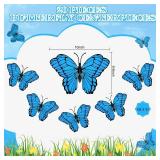 Wettarn  Butterfly Centerpieces for Tables Butterfly Party Decorations 3D Golden Table Toppers Centerpiece for Girl Party Birthday Baby Shower(10 x 7 In,Dark Blue) - Retail: $471