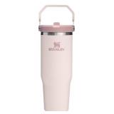 Stanley IceFlow 2.0 Flip Straw Tumbler with Handle 30 oz | Twist On Lid and Flip Up Straw | Leak Resistant Water Bottle | Insulated Stainless Steel | BPA-Free | Rose Quartz - Retail: $35