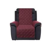 CHHKON Waterproof Nonslip Recliner Cover Stay in Place, Dog Couch Chair Cover Furniture Protector, Ideal Loveseat Slipcovers for Pets and Kids (Burgundy, 23