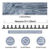 12 Pack 10Ft Cheesecloth Table Runner 35x120 Inch Boho Gauze Table Runner Rustic Cheese Cloth Long Romantic Table Runners for Wedding Bridal Shower Birthday Party Table Decor (Dusty Blue) - Retail: $3