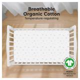 KeaBabies 2-Pack Organic Crib Sheets for Boys, Girls - 52x28 Fitted Crib Mattress Sheet Neutral, Breathable Jersey Cotton Cover for Baby Bed, Toddler Mattress, Soft and Cute Prints (Wildflowers) - Ret