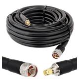 XRDS -RF KMR400 SMA to N Cable 35ft, N-Male to SMA-Male Connector Low Loss Extension Cable 50 Ohm SMA Cable - Retail: $38