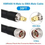 XRDS -RF KMR400 SMA to N Cable 35ft, N-Male to SMA-Male Connector Low Loss Extension Cable 50 Ohm SMA Cable - Retail: $38