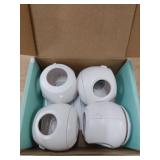 Child Safety Door Knob Cover (4 Pack) Hard-to-Remove Dual-Lock Door Handle Covers for Kids - Reusable Baby Proof Door Knob Locks - Installs Easily, No Tools Needed (White) - Retail: $10