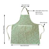 DILLMAN Women Flower Aprons with Pocket Vintage Kitchen Apron with Adjustable Neck Strap Home Gardening (Green) - Retail: $995