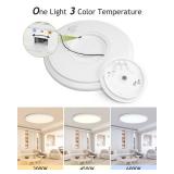 2PACK Flush Mount LED Ceiling Light Fixture White, 12Inch 28Watt, Dimmable and 3000K-4500K-6000K 3 Color Selectable Ceiling Lamp 3200LM Low Profile Ceiling Light for Kitchen Bedroom Hallway Porch - Re
