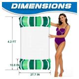 Zcaukya 4 Pack Inflatable Pool Float Hammocks, 4-in-1 Water Floating Mesh Chair for Adults, Swimming Pool Drifter Saddle Lounge for Summer Events Pool Parties, BluePinkGreenYellow - Retail: $19