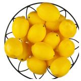 Toopify 20pcs Yellow Artificial Lemons,Fake Fruit Lemons Artificial Lifelike Simulation Lemon for Home House Kitchen Party Decoration - Retail: $15