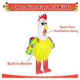 WQWOVRVO Inflatable Costume Chicken for Kids,Funny Blow up Inflatable Costumes Halloween Costume Cosplay Party Easter - Retail: $38