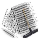 72 Pieces Trampoline Springs Replacement 5.5 Inch with T-Hook Heavy Duty Stainless Steel Trampoline Springs Metal Trampoline Pulling Tool Accessories - Retail: $54