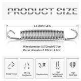 72 Pieces Trampoline Springs Replacement 5.5 Inch with T-Hook Heavy Duty Stainless Steel Trampoline Springs Metal Trampoline Pulling Tool Accessories - Retail: $54