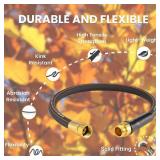 Giraffe Tools Garden Leader Hose 58 inch x 2.5ft, Short Water Hose Heavy Duty, Flexible, Lightweight Hybrid Hose with Bend Protection, Male to Female Fittings - Retail: $17