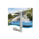 8-Spray Pool Fountain with 4-Layer Dual Streams  Adjustable Waterfall for AboveIn-Ground Pools  Cools Water 1530°F, Rainbow Effect  Fits 1¼?1½? Jets, Pool Accessories - Retail: $10