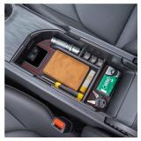 TOPINSTALL Red Center Console Organizer Compatible with 2018-2023 2024 Toyota Camry XLE XSE and 2020-2024 Camry LE SE with Dual USB Ports, Interior Accessories Armrest Tray Insert (Not for 2025) - Ret