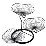 IBWell® 3-Tier Metal Fruit Basket Holder Decorative Fruit Bowl Stand(Type A, Black) - Retail: $25