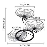 IBWell® 3-Tier Metal Fruit Basket Holder Decorative Fruit Bowl Stand(Type A, Black) - Retail: $25